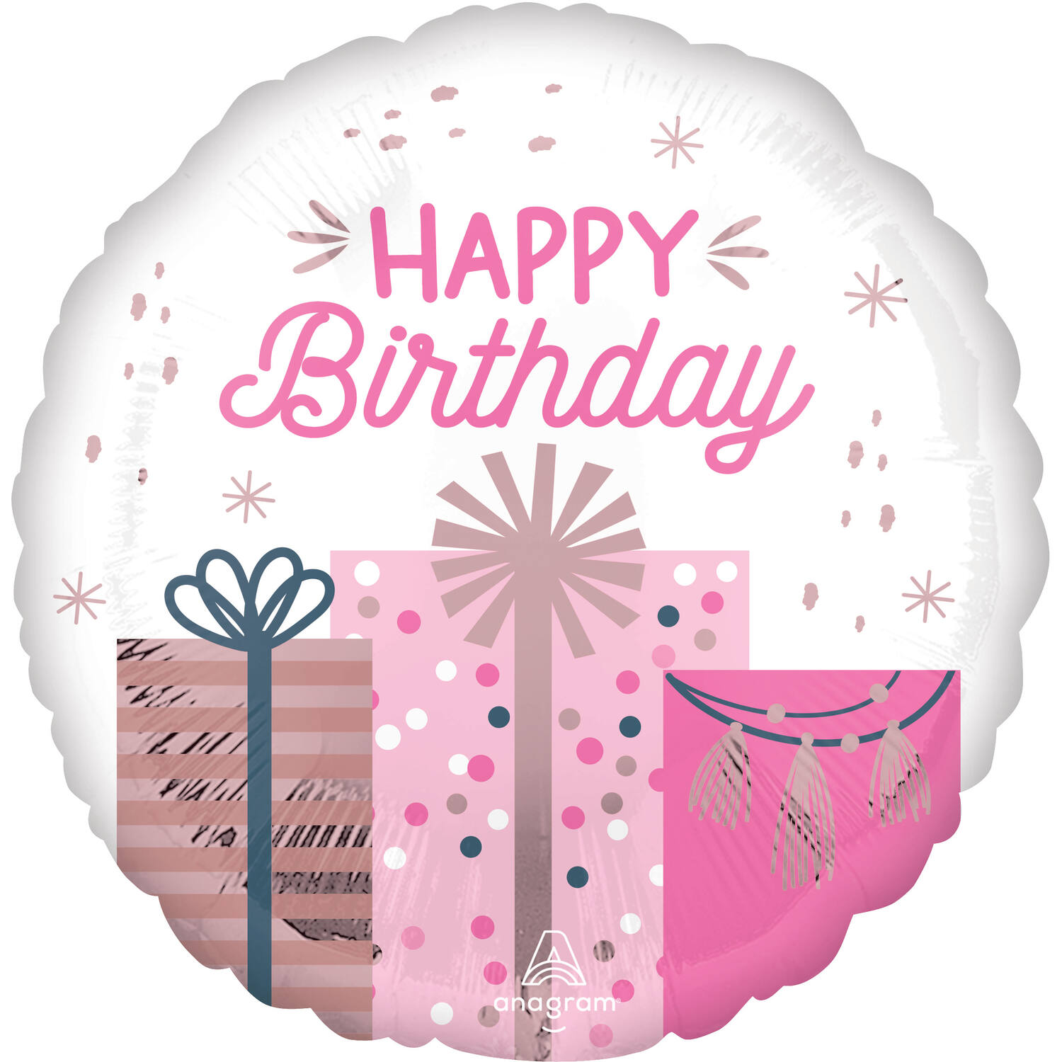 Foil balloon - "HAPPY Birthday" - Pastel - 45 cm